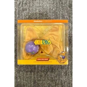 90s Nickelodeon Cat Dog Lip Mask & Headband set- Double-Sided Snooze